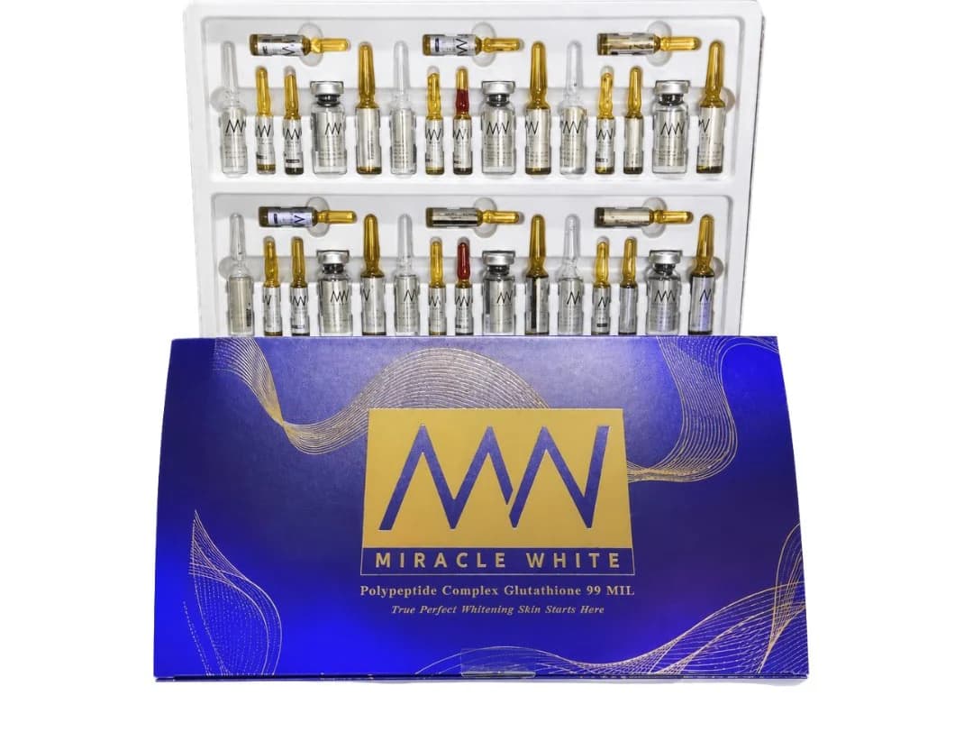 Miracle White 99000000mg Glutathione Skin Whitening Injection - 6 Session - Switzerland