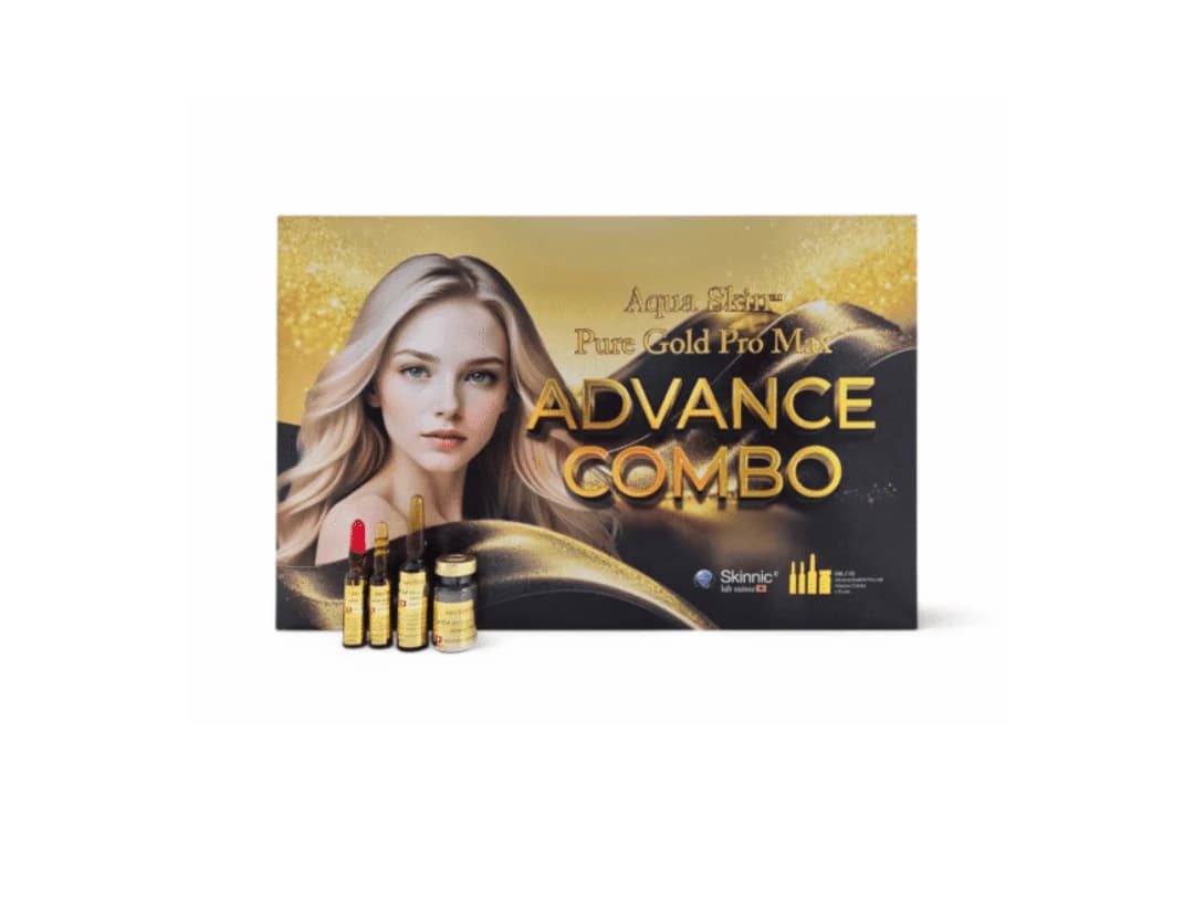 Aqua Skin Pure Gold Pro Max Advance Combo Glutathione Skin Whitening Injection - 10 Session - Switzerland