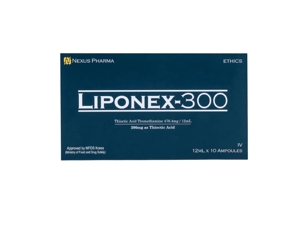 Nexus Pharma Liponex 300mg Thioctic Acid Glutathione Skin Whitening Injection - 10 Session - South Korea
