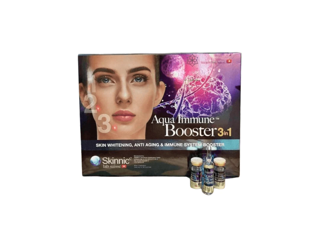 Aqua Immune Booster 3 In 1 Glutathione Skin Whitening Injection - 10 Session - Switzerland