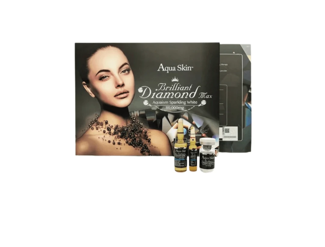 Aqua Skin Brilliant Diamond Max Aquaism Sparkling White 10 Sessions Skin Whitening Glutathione Injection