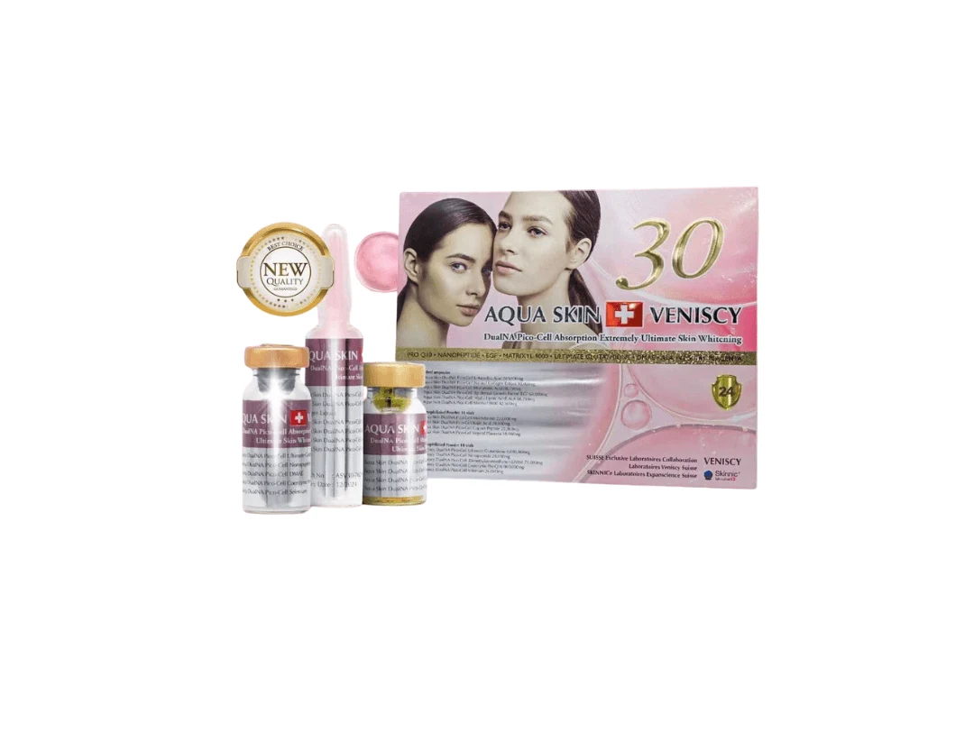 Aqua Skin Veniscy 30 Dualna Pico Cell Absorption Extremely Ultimate Skin Whitening Glutathione Injection