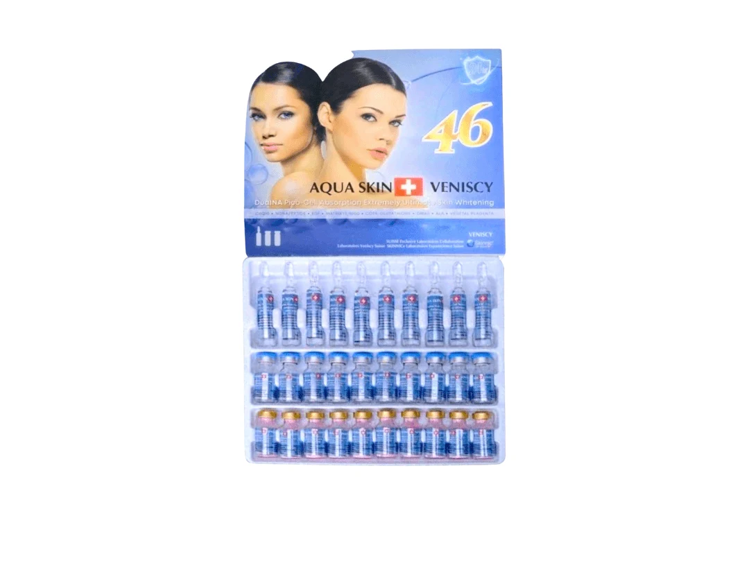 Aqua Skin Veniscy 46 Dualna Pico-cell Absorbtion Extremely Ultimate Skin Whitening Glutathione Injection