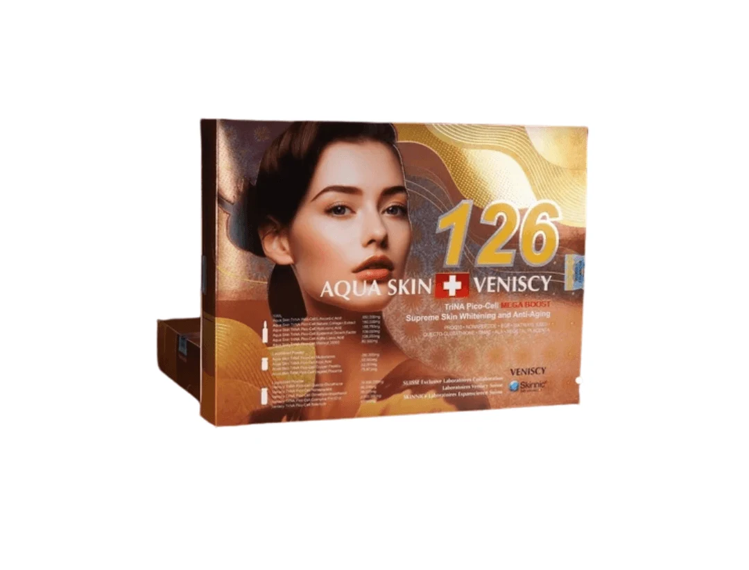 Aqua Skin Vensicy 126 Trina Pico Cell Glutathione Skin Whitening Injection - 10 Session - Switzerland