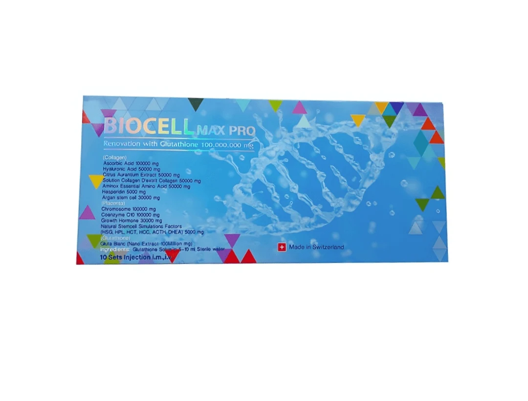 Biocell Max Pro Renovation Glutathione Skin Whitening Injection -10 Session - Switzerland