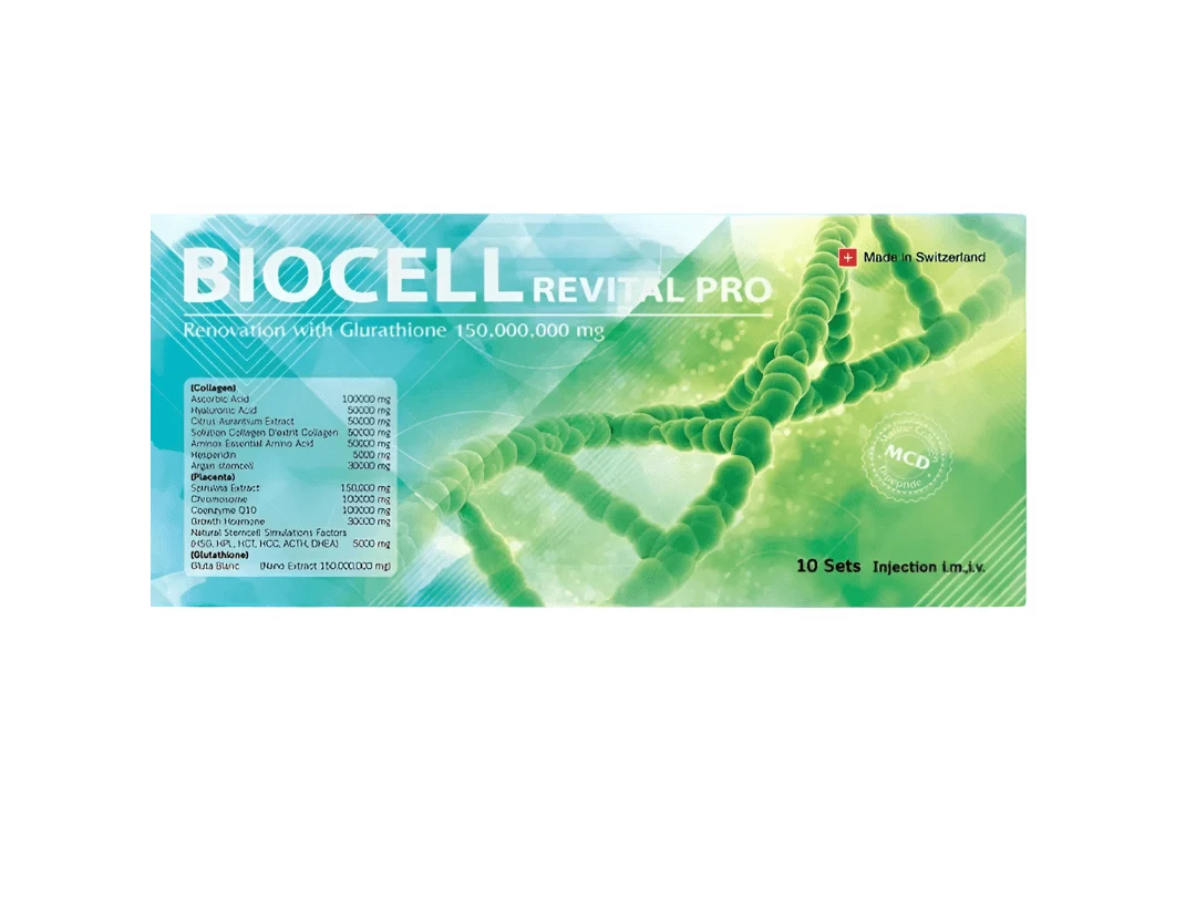 Biocell Revital Pro Renovation 150,000,000 Mg Glutathione Skin Whitening Injection - 10 Session - Switzerland