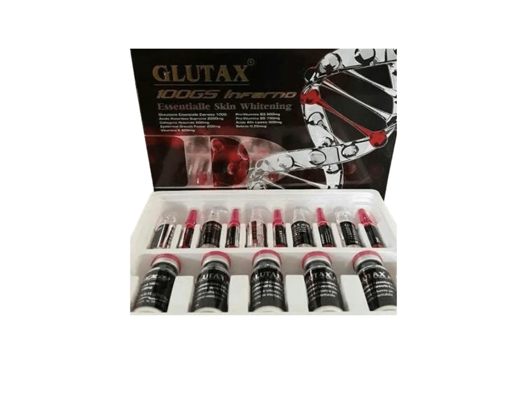 Glutax 100GS Inferno Essential Glutathione Skin Whitening Injection – 10 Sessions - Italy