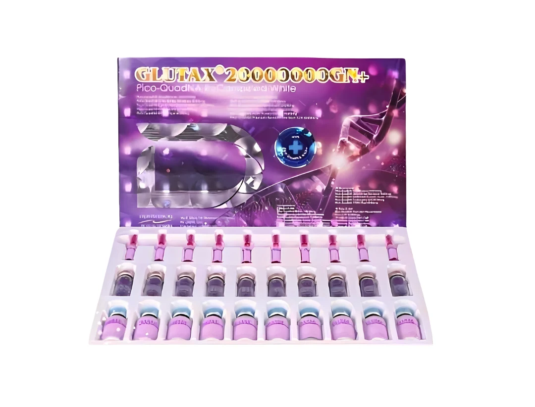 Glutax 20000000GN+ Recombined White Glutathione Injection | 10 Sessions Whitening Care