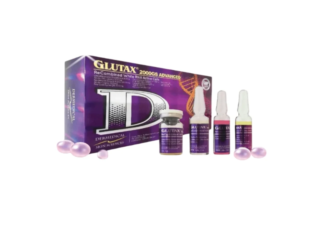 Glutax 2000gs Advanced Recombined Skin Whitening Glutathione Injection - 10 Session - Italy