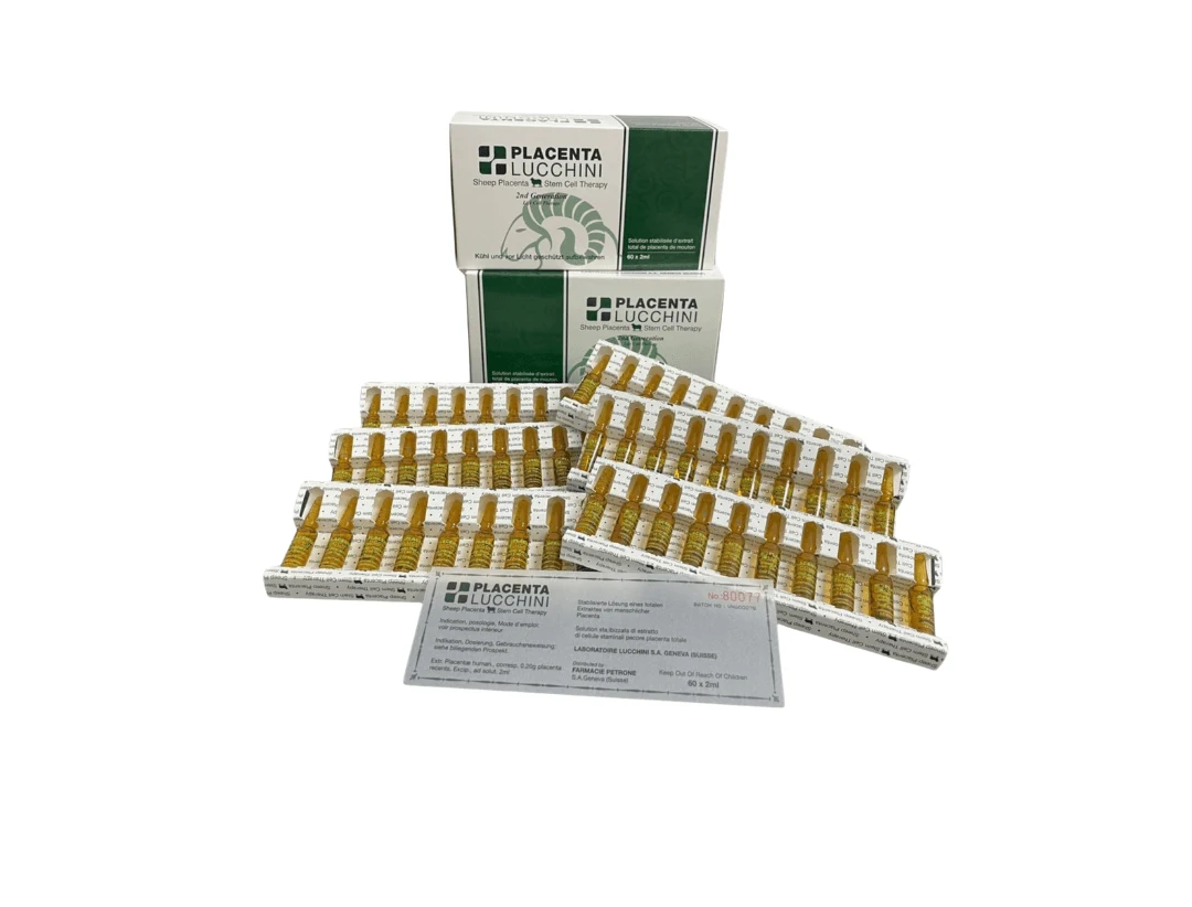 Lucchini Sheep Placenta Stem Cell Therapy 2nd Generation Glutathione Skin Whitening Injection – 60 Sessions
