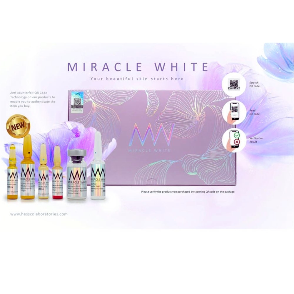 Miracle White 60000mg Glutathione Injection With SLC24A5