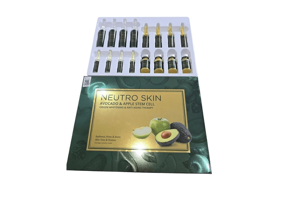 Neutro Skin Avocado & Apple Stem Cell 3500mg Glutathione Skin Whitening Injection - 4 Session - France
