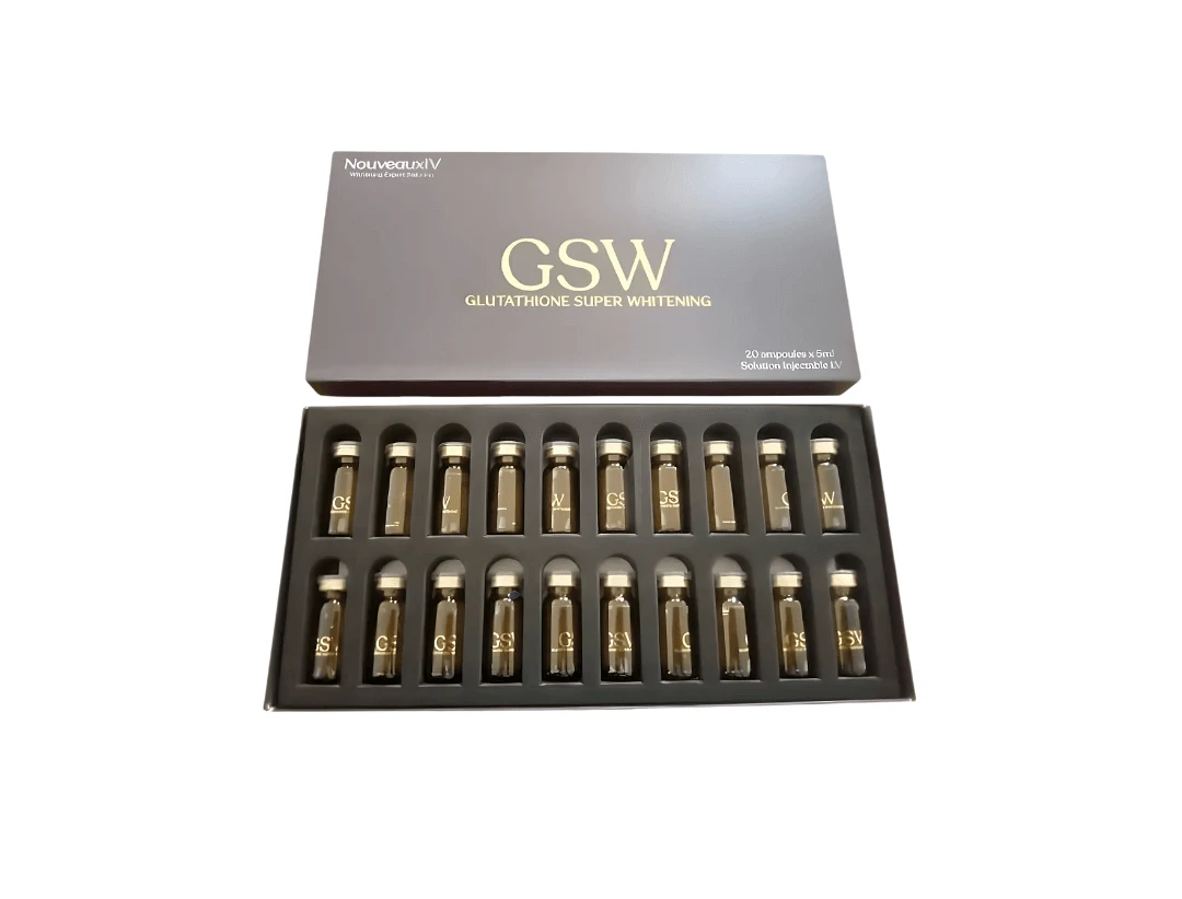 Nouveauxiv GSW Glutathione Skin Whitening Injection - 20 Ampoules - France