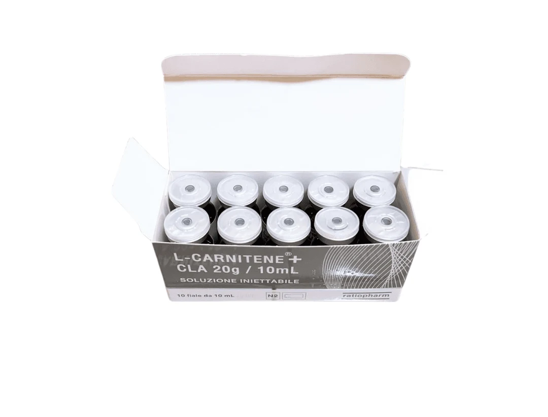 Ratiopharm L Carnitene Plus CLA 20g 10ml Weight Loss Skin Whitening Glutathione Injection