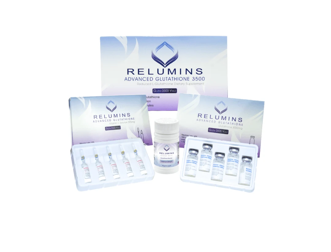Relumins Advance 3500mg Glutathione Skin Whitening Injection - 5 Sessions - USA